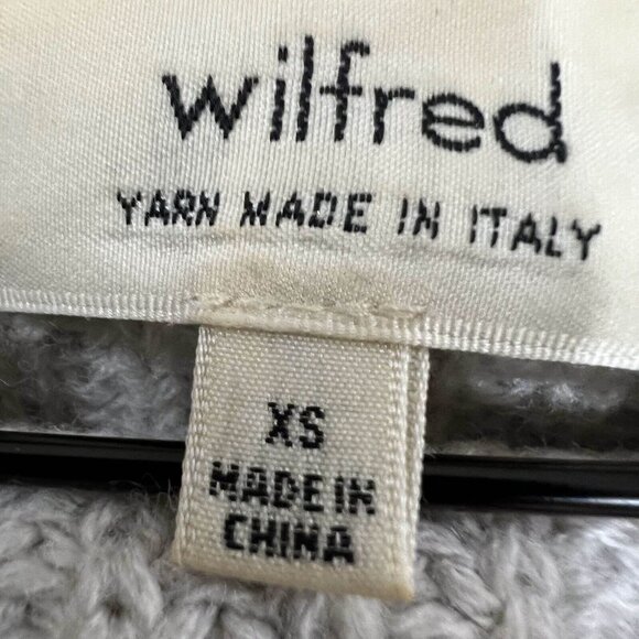 Aritzia Wilfred Knit Top Womens Size XS Gray 100% Wool Sleeveless Cowl Neck - Picture 4 of 12